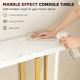 Wooden Console Table 100cm Wide With Steel Frame - Velmora
