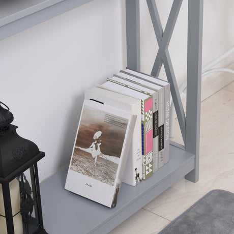 Wooden Console Table 100cm Wide With Storage Shelf - Velmora