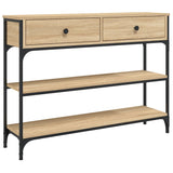 Wooden Console Table 100cm Wide With 2 Drawers - Vantage Home
