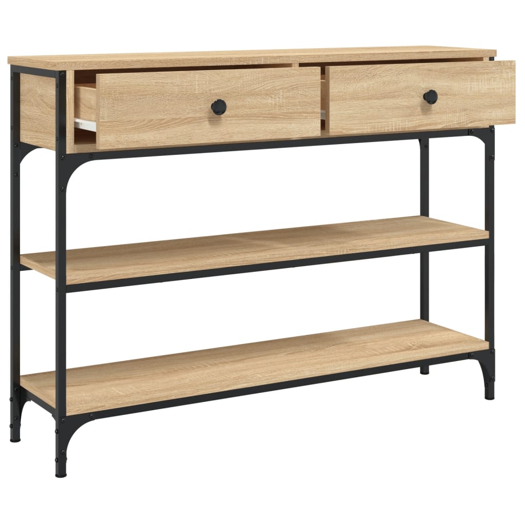 Wooden Console Table 100cm Wide With 2 Drawers - Vantage Home