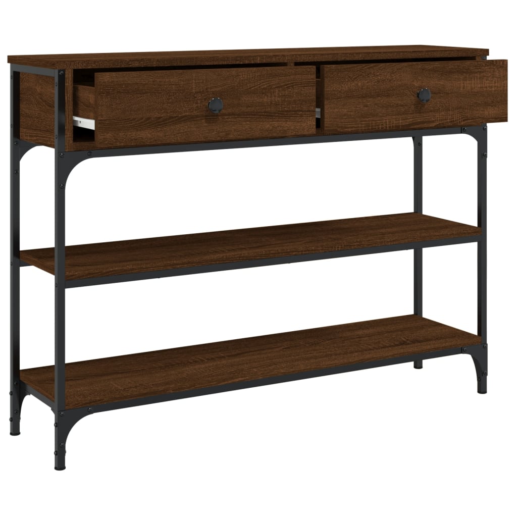 Wooden Console Table 100cm Wide With 2 Drawers - Vantage Home
