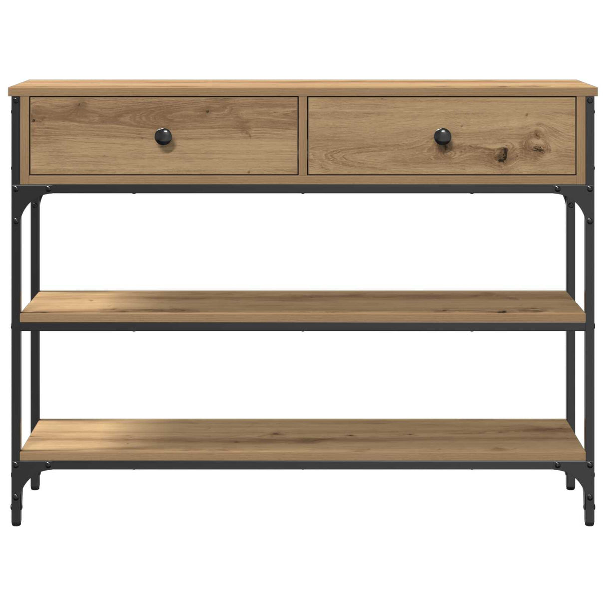Wooden Console Table 100cm Wide With 2 Drawers - Vantage Home