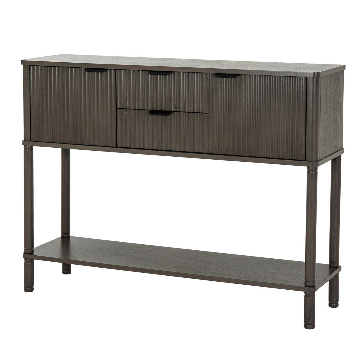 Wooden Console Table 106cm Wide With 2 Doors And 2 Drawers - Reed