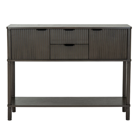 Wooden Console Table 106cm Wide With 2 Doors And 2 Drawers - Reed