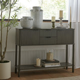 Wooden Console Table 106cm Wide With 2 Doors And 2 Drawers - Reed