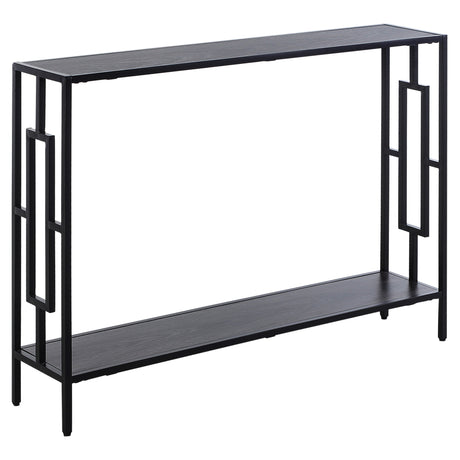 Wooden Console Table 106cm Wide With Storage Shelf - Velmora
