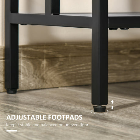 Wooden Console Table 106cm Wide With Storage Shelf - Velmora