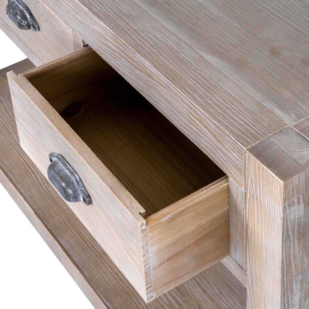 Wooden Console Table 120cm Wide With 3 Drawers - Haldon