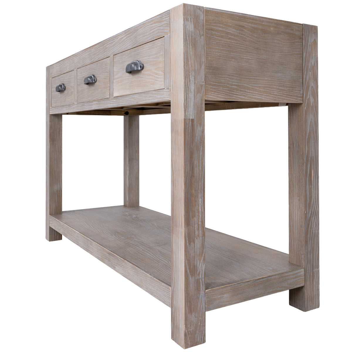 Wooden Console Table 120cm Wide With 3 Drawers - Haldon