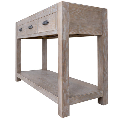 Wooden Console Table 120cm Wide With 3 Drawers - Haldon