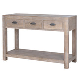 Wooden Console Table 120cm Wide With 3 Drawers - Haldon
