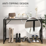 Wooden Console Table 120cm Wide With Black Metal Frame - Velmora