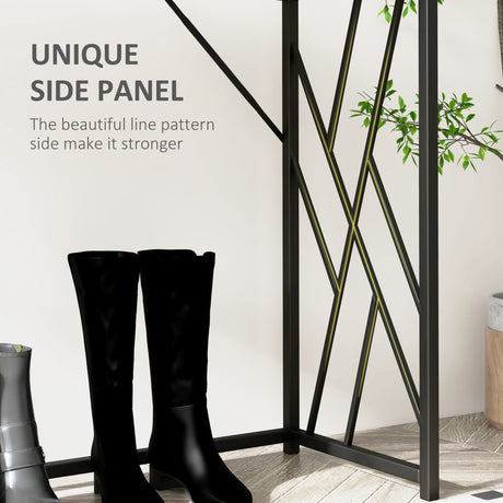 Wooden Console Table 120cm Wide With Black Metal Frame - Velmora
