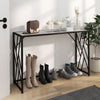 Wooden Console Table 120cm Wide With Black Metal Frame - Velmora