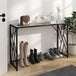 Wooden Console Table 120cm Wide With Black Metal Frame - Velmora