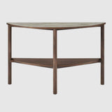 Wooden Console Table 120cm Wide With Marble Effect Glass Top - Willow