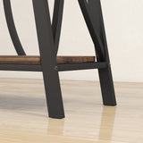 Wooden Console Table 120cm Wide With Metal Frame - Velmora