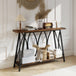 Wooden Console Table 120cm Wide With Metal Frame - Velmora