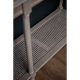 Wooden Console Table 160cm Wide With Rattan Shelf - Serene