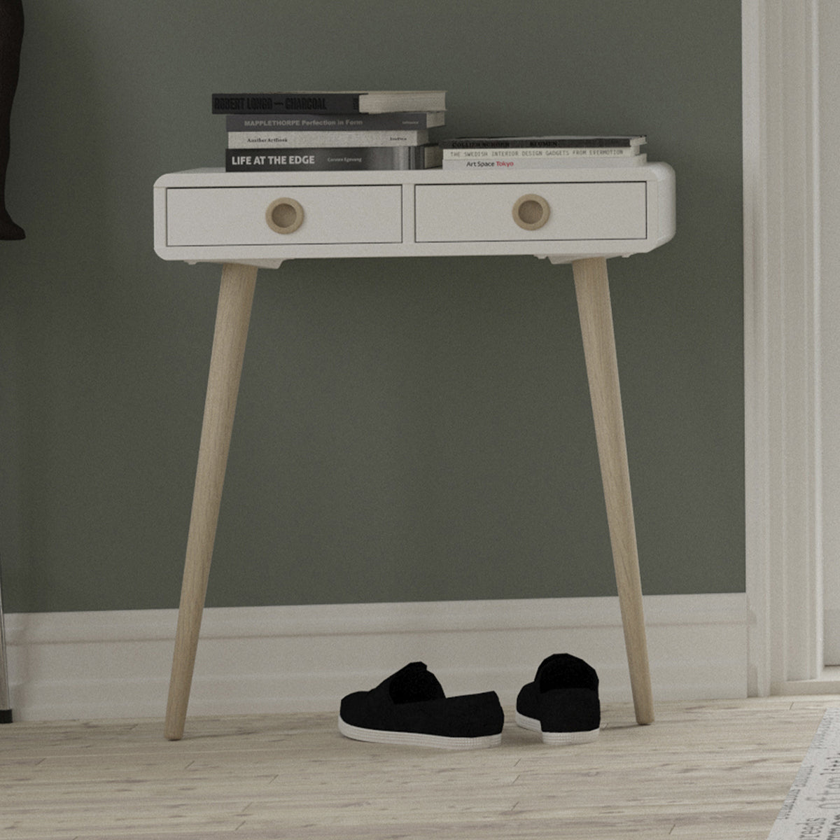 Wooden Console Table With 2 Drawers - Softline