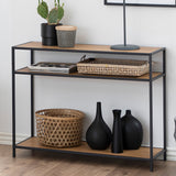 Wooden Console Table With 2 Shelves - Seaford
