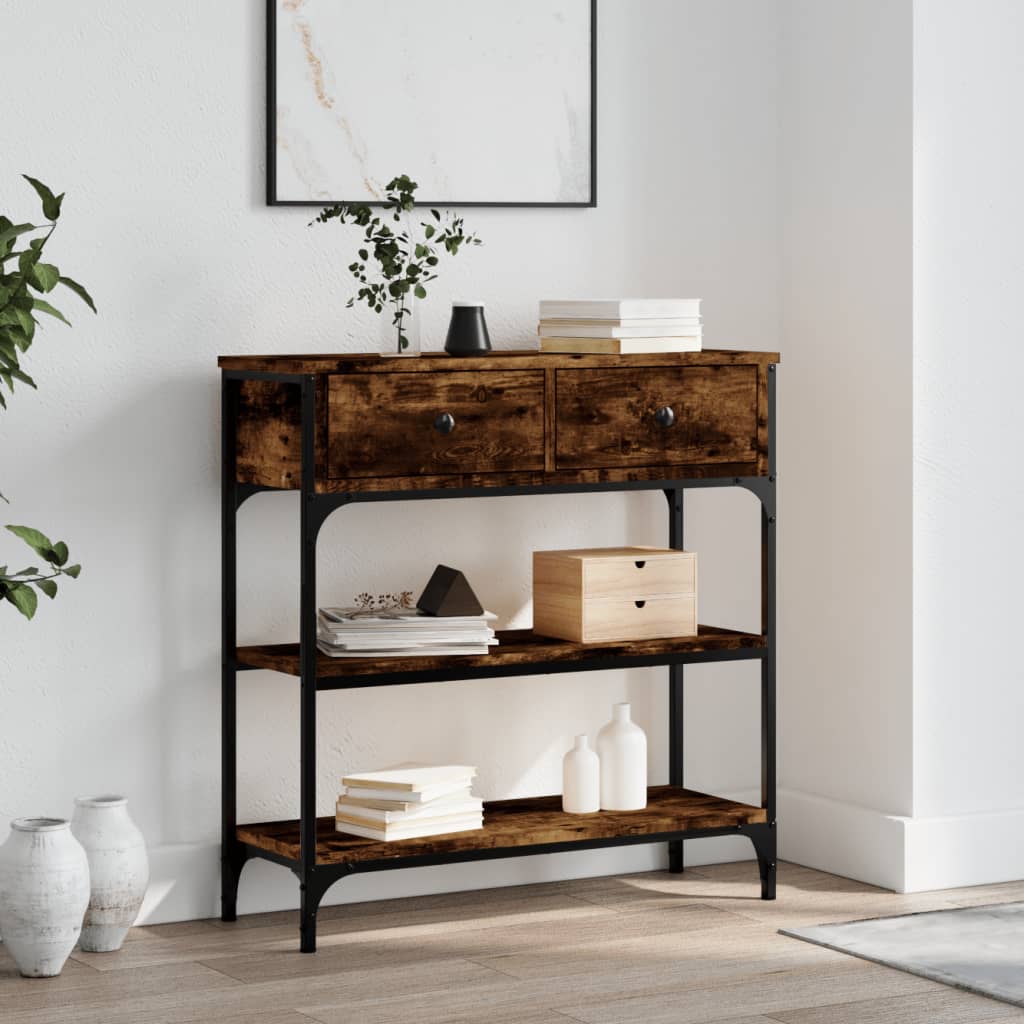 Wooden Console Table 72.5cm Wide With 2 Drawers - Vantage Home