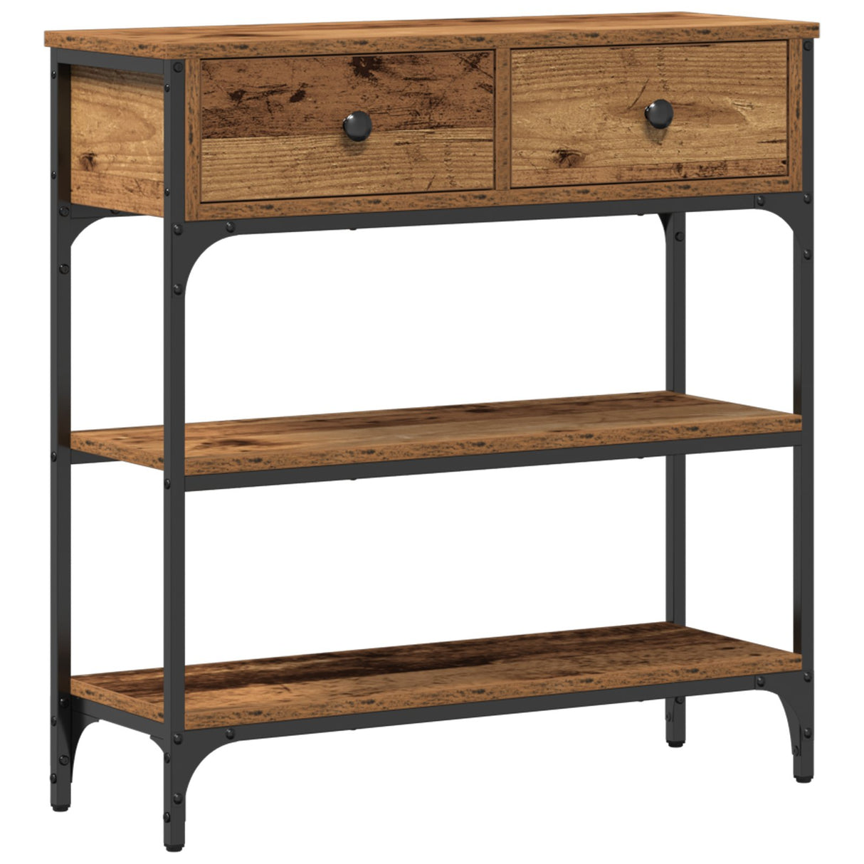 Wooden Console Table 72.5cm Wide With 2 Drawers - Vantage Home