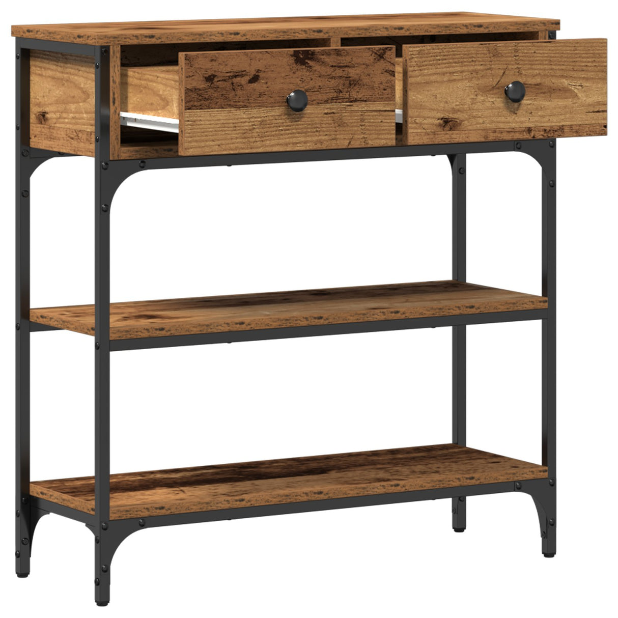 Wooden Console Table 72.5cm Wide With 2 Drawers - Vantage Home