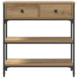 Wooden Console Table 72.5cm Wide With 2 Drawers - Vantage Home
