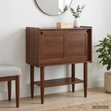 Wooden Console Table 80cm Wide With 2 Sliding Doors - Bilbao