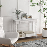 Wooden Console Table 84cm Wide With 2 Drawers - Velmora