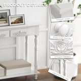 Wooden Console Table 84cm Wide With 2 Drawers - Velmora