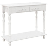 Wooden Console Table 84cm Wide With 2 Drawers - Velmora