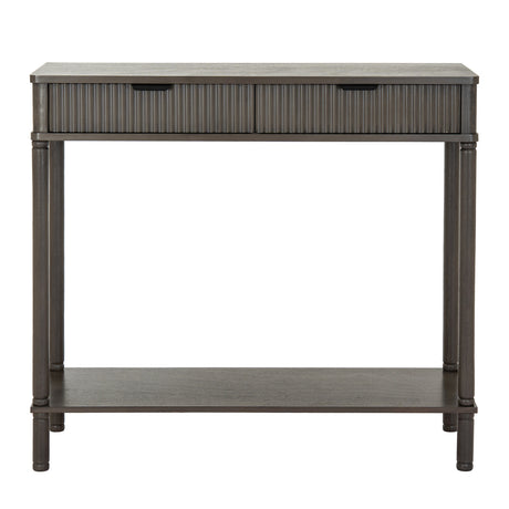 Wooden Console Table 90cm Wide With 2 Drawers - Reed