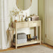 Wooden Console Table 90cm Wide With 2 Drawers - Velmora