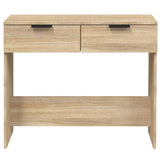 Wooden Console Table 90cm Wide With 2 Drawers - Vantage Home