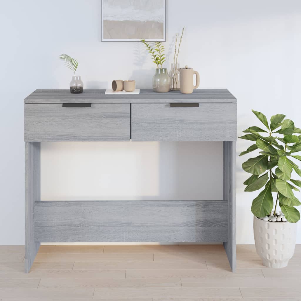 Wooden Console Table 90cm Wide With 2 Drawers - Vantage Home