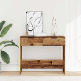 Wooden Console Table 90cm Wide With 2 Drawers - Vantage Home