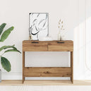 Wooden Console Table 90cm Wide With 2 Drawers - Vantage Home