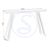 Wooden Console Table Wave Edge - Quebec