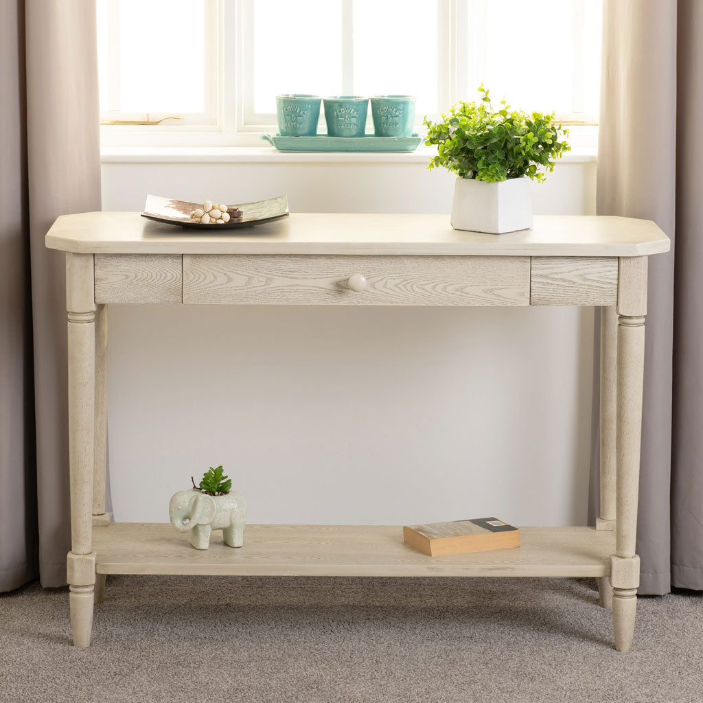 Wooden Console Table With 1 Drawer And Under Shelf - Chantilly