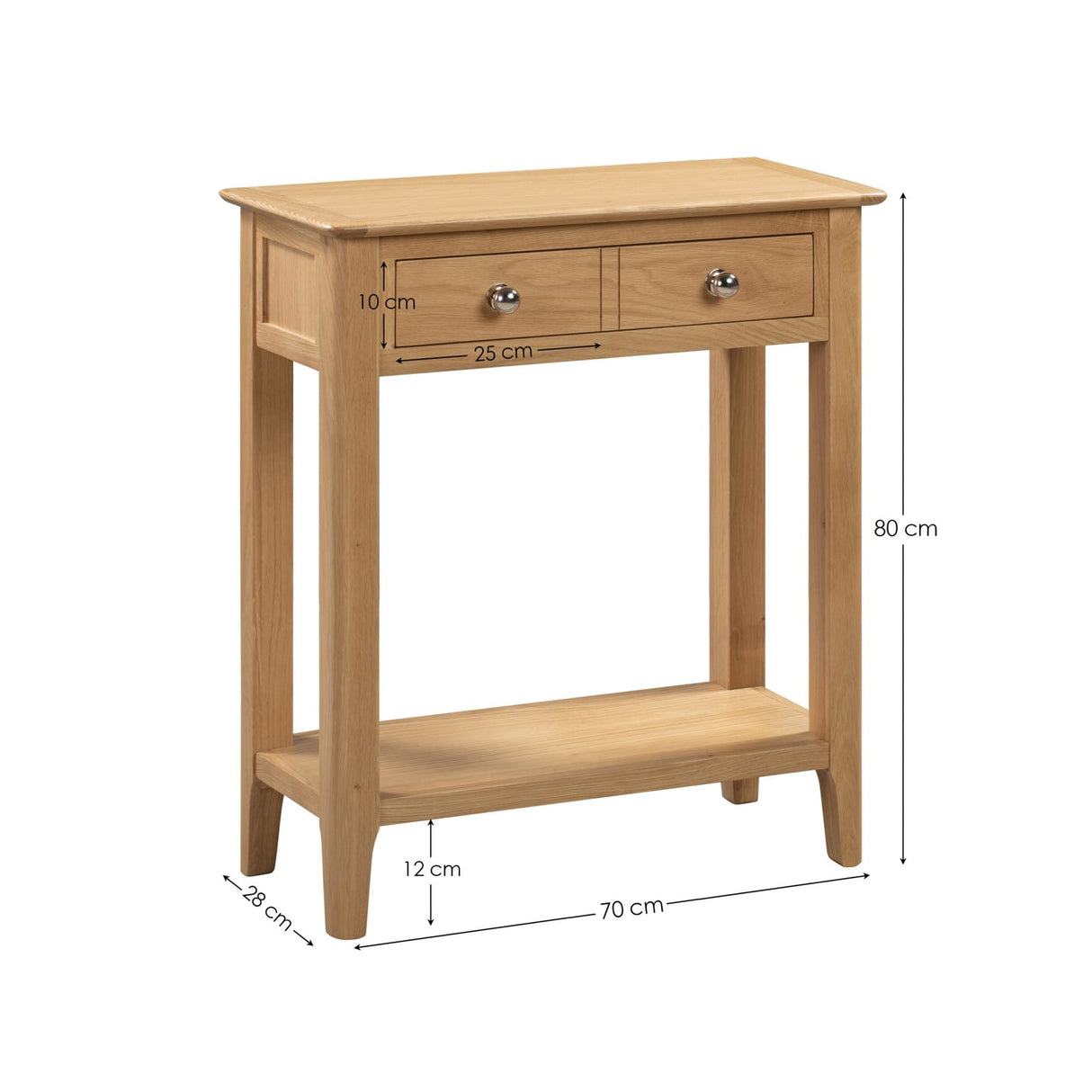 Wooden Console Table With 1 Drawer - Cotswold