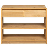 Wooden Console Table With 2 Drawers And 2 Shelves - Sauda