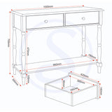 Wooden Console Table With 2 Drawers - Stratford