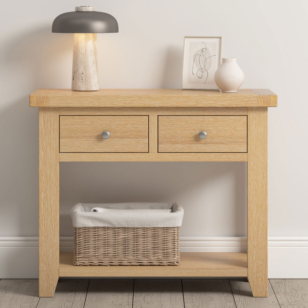 Wooden Console Table With 2 Drawers - Windsor