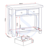 Wooden Console Table With 2 Drawers - Windsor