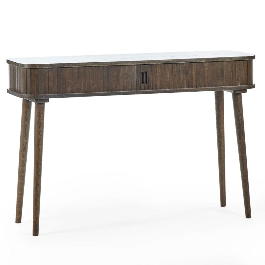 Wooden Console Table With 2 Sliding Doors - Arya