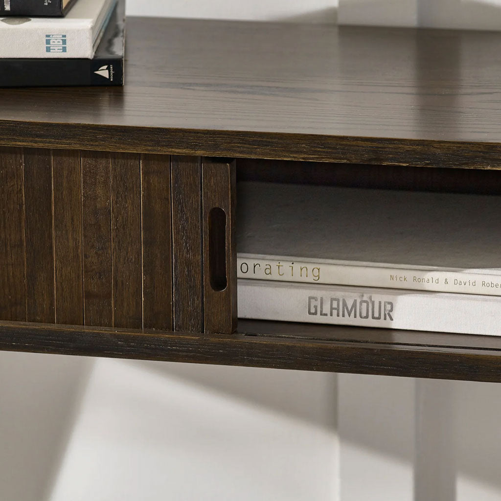 Wooden Console Table With 2 Sliding Doors - Arya