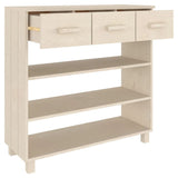Wooden Console Table With 3 Drawers And 3 Shelves - Hamar