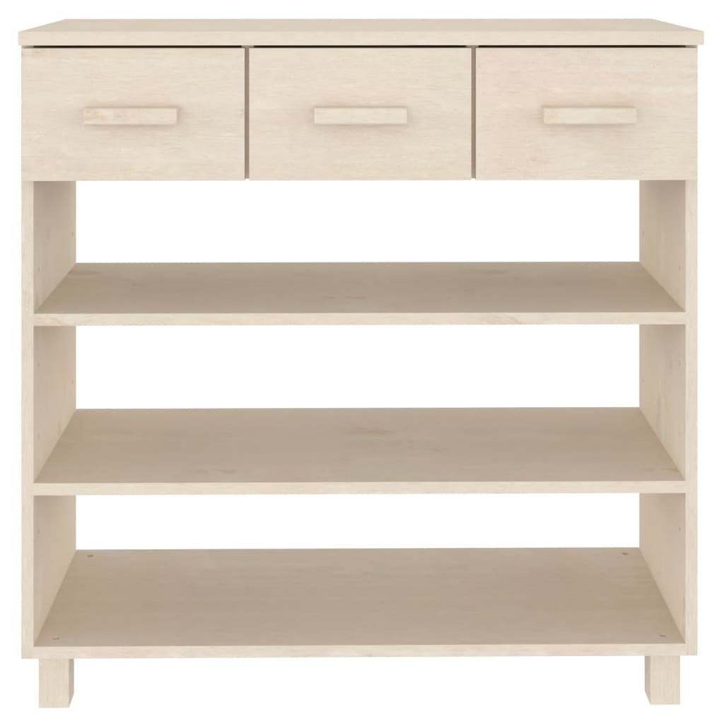 Wooden Console Table With 3 Drawers And 3 Shelves - Hamar